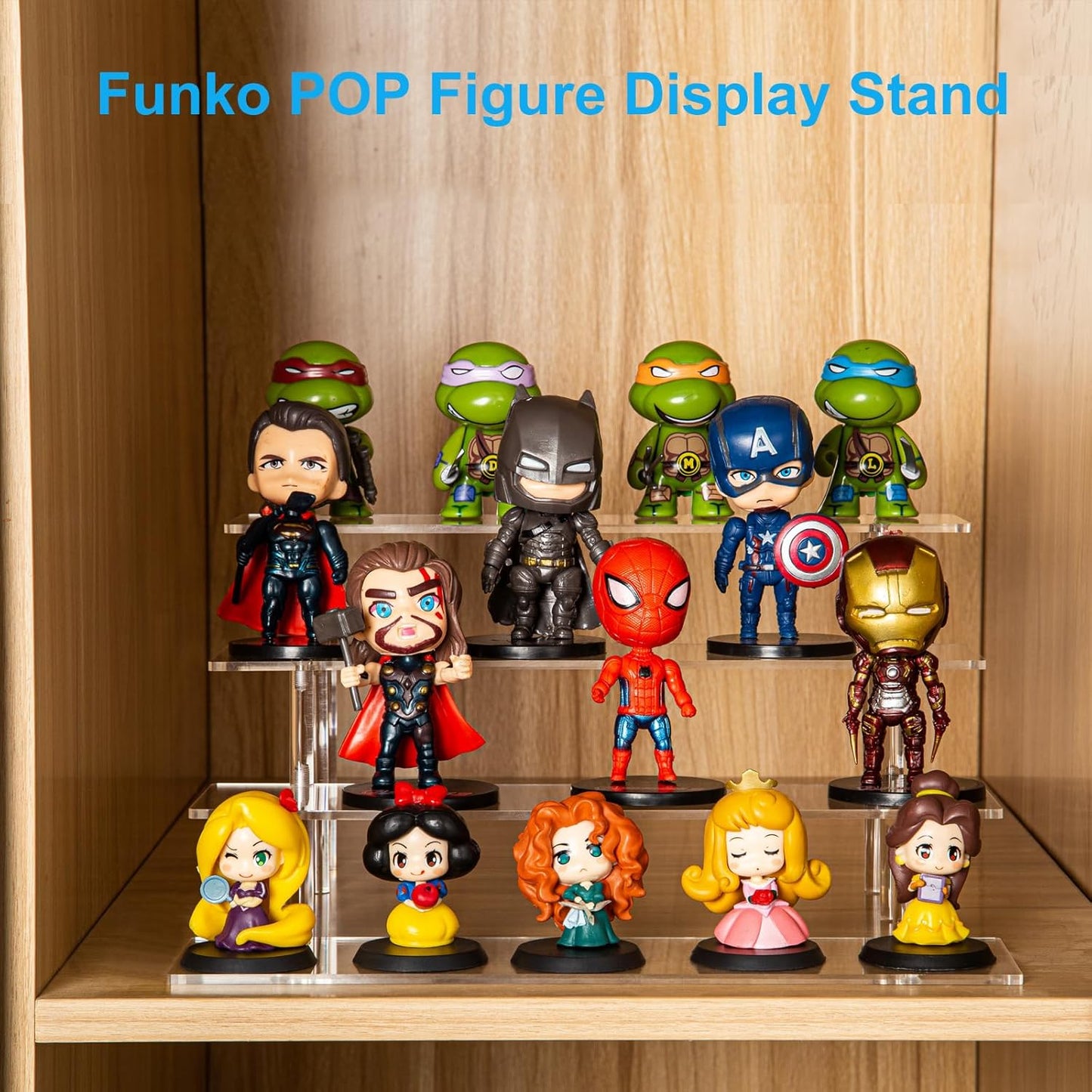 4 Tier Acrylic Perfume Organizer Stand, Clear Display Risers for Perfume, Cologne, Cosmetic, Skincare, Funko POP, Dessert Display, Cupcake Stand Holder