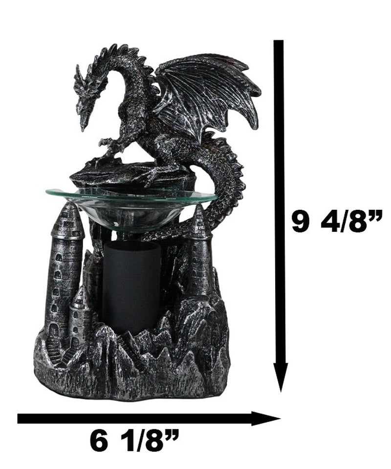 Ebros Smaug Castle Dragon Electric Oil Burner Tart Warmer Statue 9.5"H Figurine