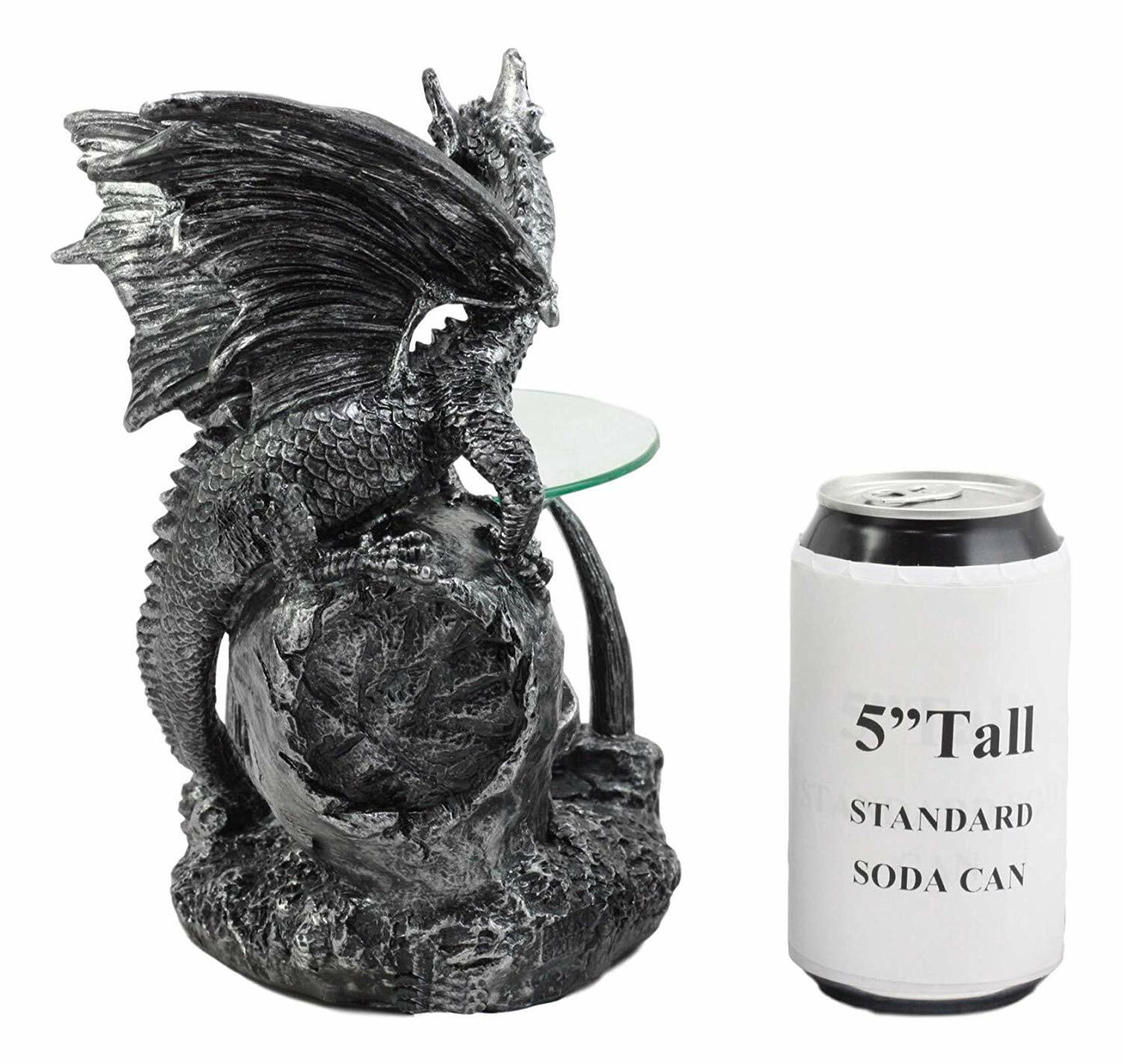 Ebros Skull Graveyard Dragon Electric Oil Burner or Tart Warmer Statue 8.5" Tall
