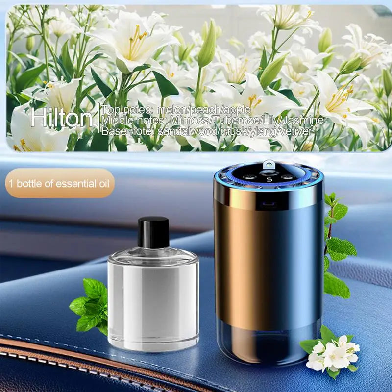 Car Perfume Diffuser Starry Sky Projector Romantic Auto Sensor Fragrance Diffuser Long Lasting Portable Dashboard Decoration