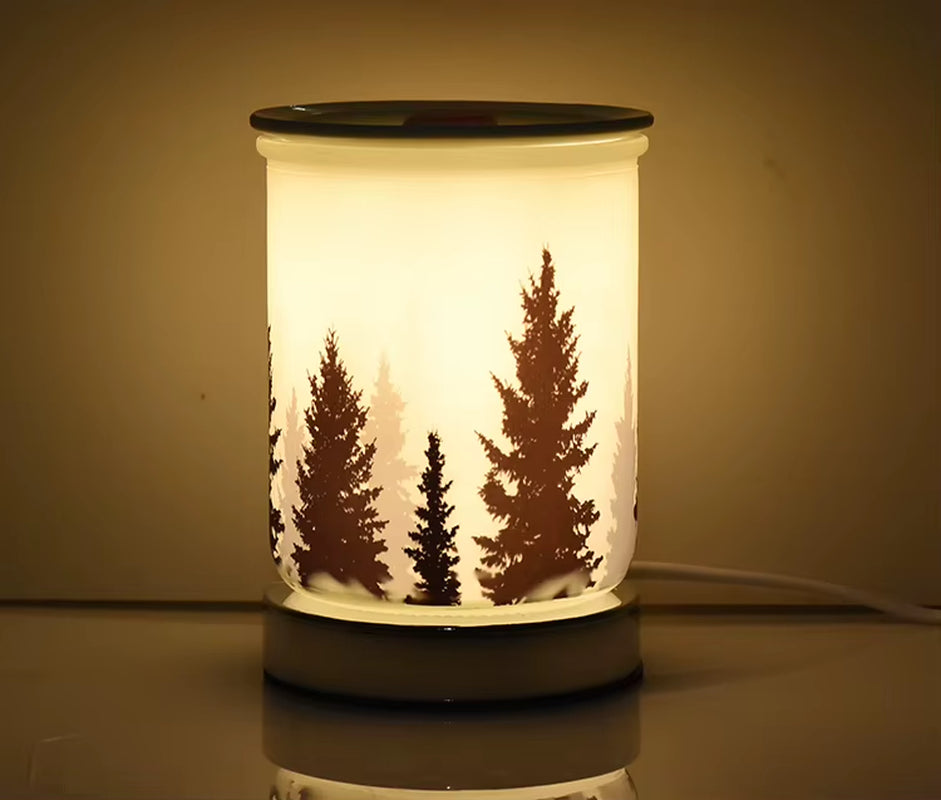 Glass Electric Oil Burner Wax Melt Burner 3D Sunset Aroma Lamp Melter Fragrance Burner Warmer Romantic Atmosphere