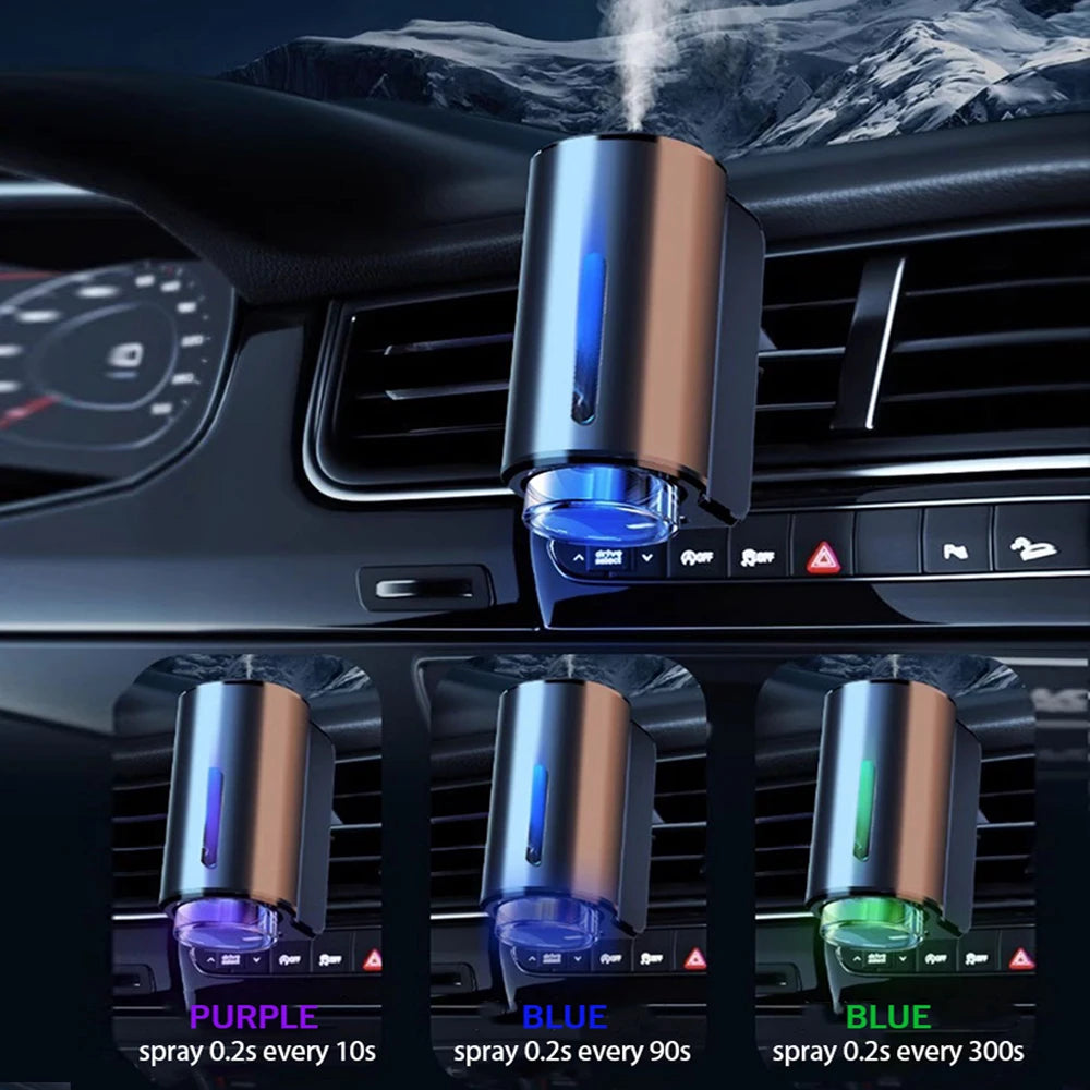 Smart Car Air Aromatherapy Diffuser Fragrance Car Air Fresheners with Three Adjustable Humidifier Essential Oil Diffuser
