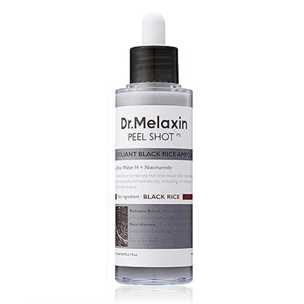Korean Dr. Melaxin Rice White and Black Soften Serum Exfoliating Essence Peel Shot Moisturizing Gentle Exfoliation Skin Care