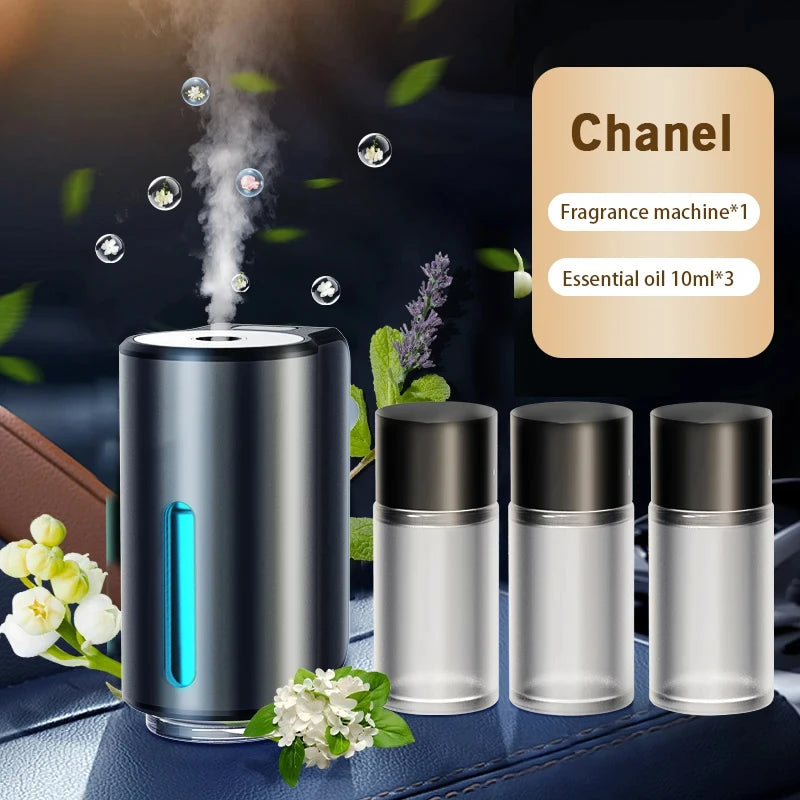 Smart Car Air Aromatherapy Diffuser Fragrance Car Air Fresheners with Three Adjustable Humidifier Essential Oil Diffuser