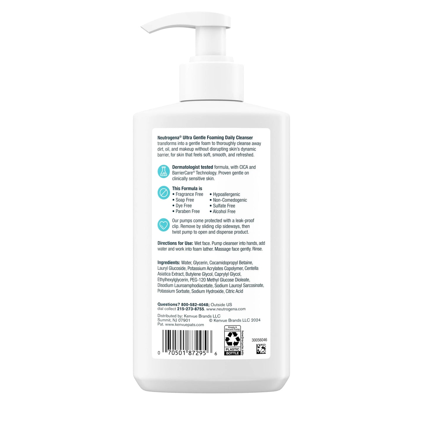 (2 Pack) Ultra Gentle Daily Foaming Facial Cleanser, 12 Fl. Oz