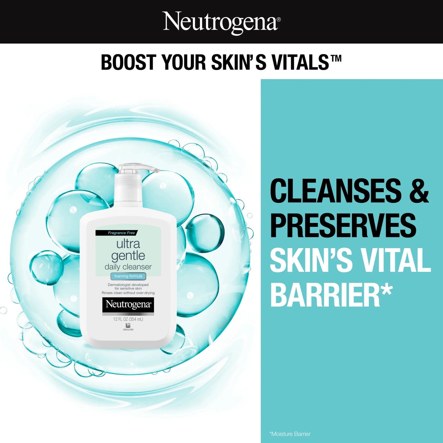 (2 Pack) Ultra Gentle Daily Foaming Facial Cleanser, 12 Fl. Oz
