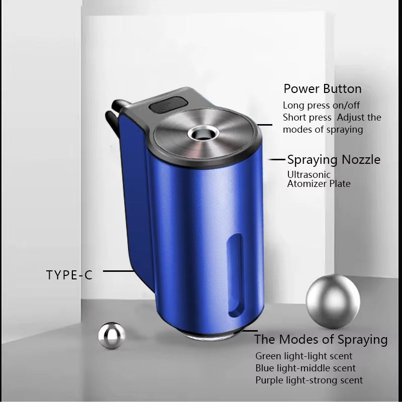Portable Wireless Ultrasonic Car Aroma Diffuser with Custom LOGO Fragrance Vent Diffuser Machine Essential Oil Diffuser