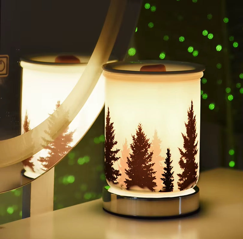 Glass Electric Oil Burner Wax Melt Burner 3D Sunset Aroma Lamp Melter Fragrance Burner Warmer Romantic Atmosphere