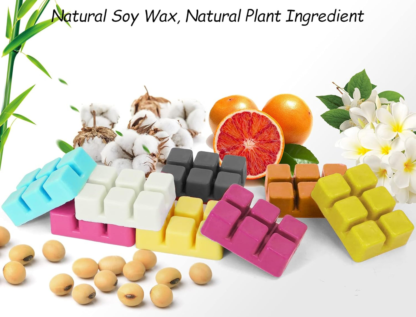 Wax Melts, Scented Wax Melts Cubes, Wax Melts Wax Cubes for Wax Warmer, Soy Wax Melts Floral Scents for Birthday, 8×2.5Oz