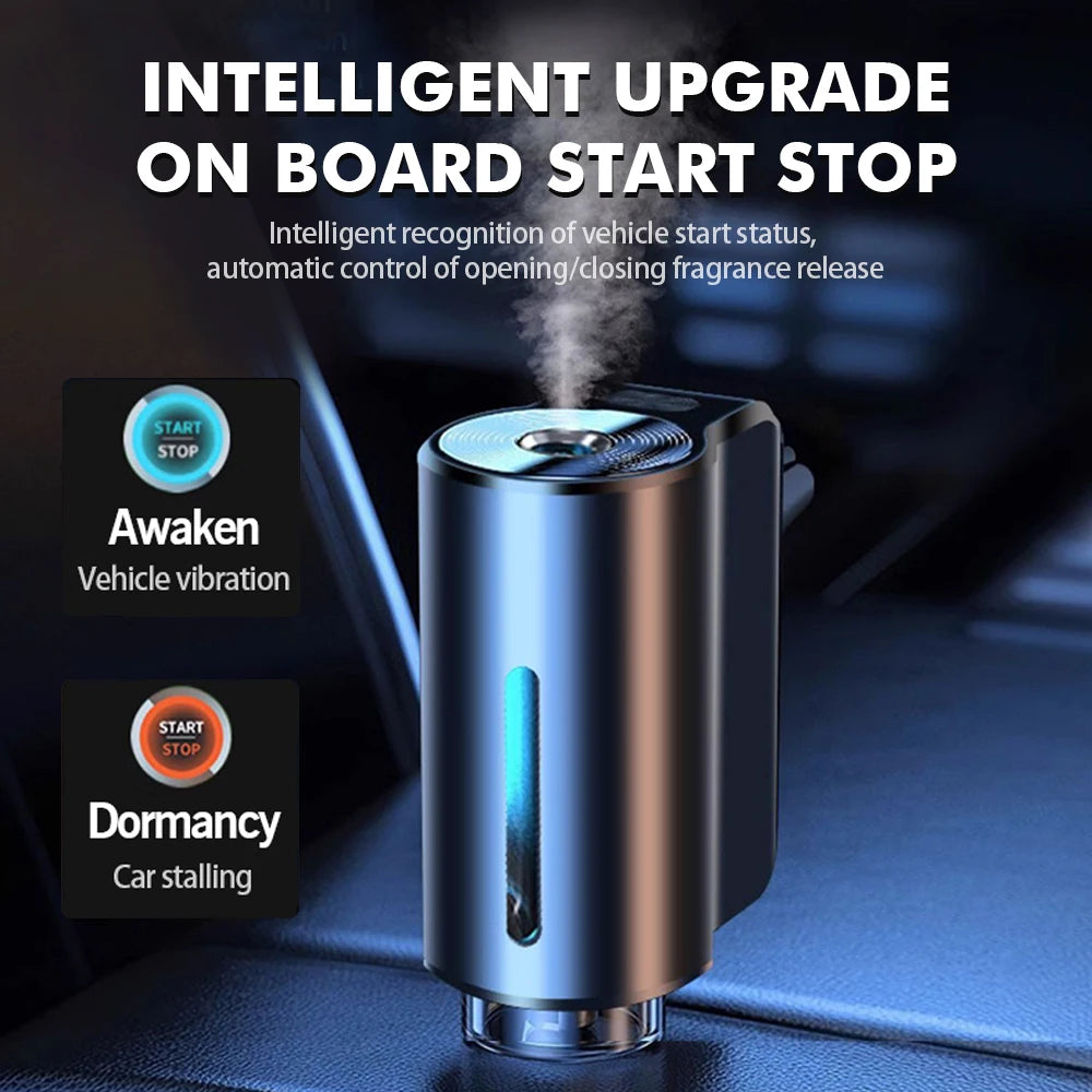Smart Car Air Aromatherapy Diffuser Fragrance Car Air Fresheners with Three Adjustable Humidifier Essential Oil Diffuser