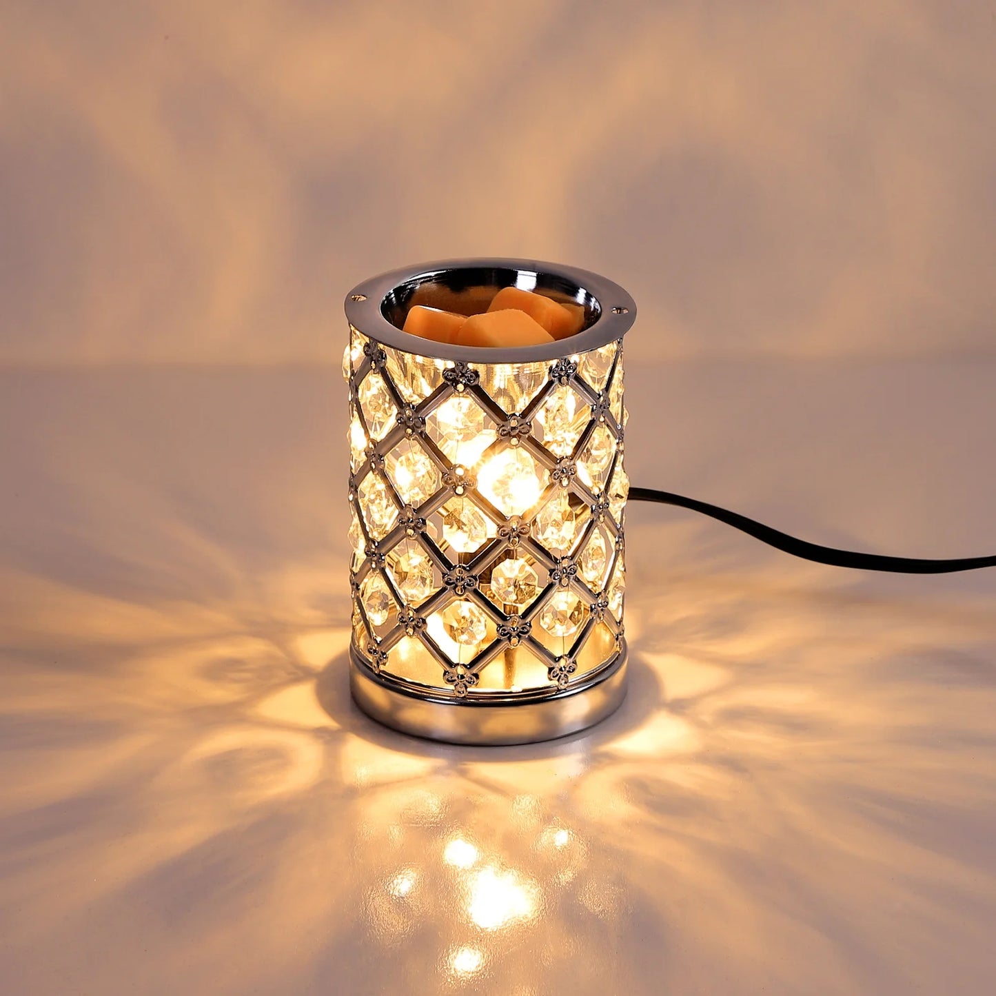 Crystal Wax Melt Warmer, Electric Wax Warmer for Scented Wax, Oil Burner Wax Melt Night Light for Gift, Home, Spa, Office