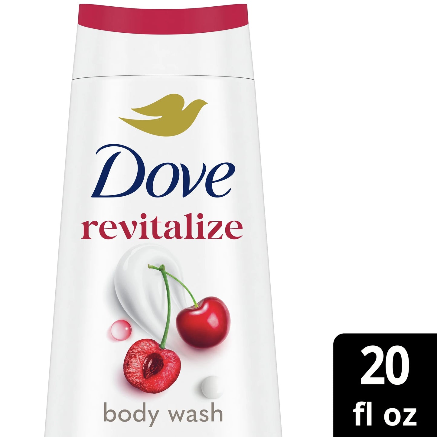 (4 Pack) PR Body Wash for Women Moisturizing Revitalize Cherry & Chia Milk Cleanser, 20 Oz