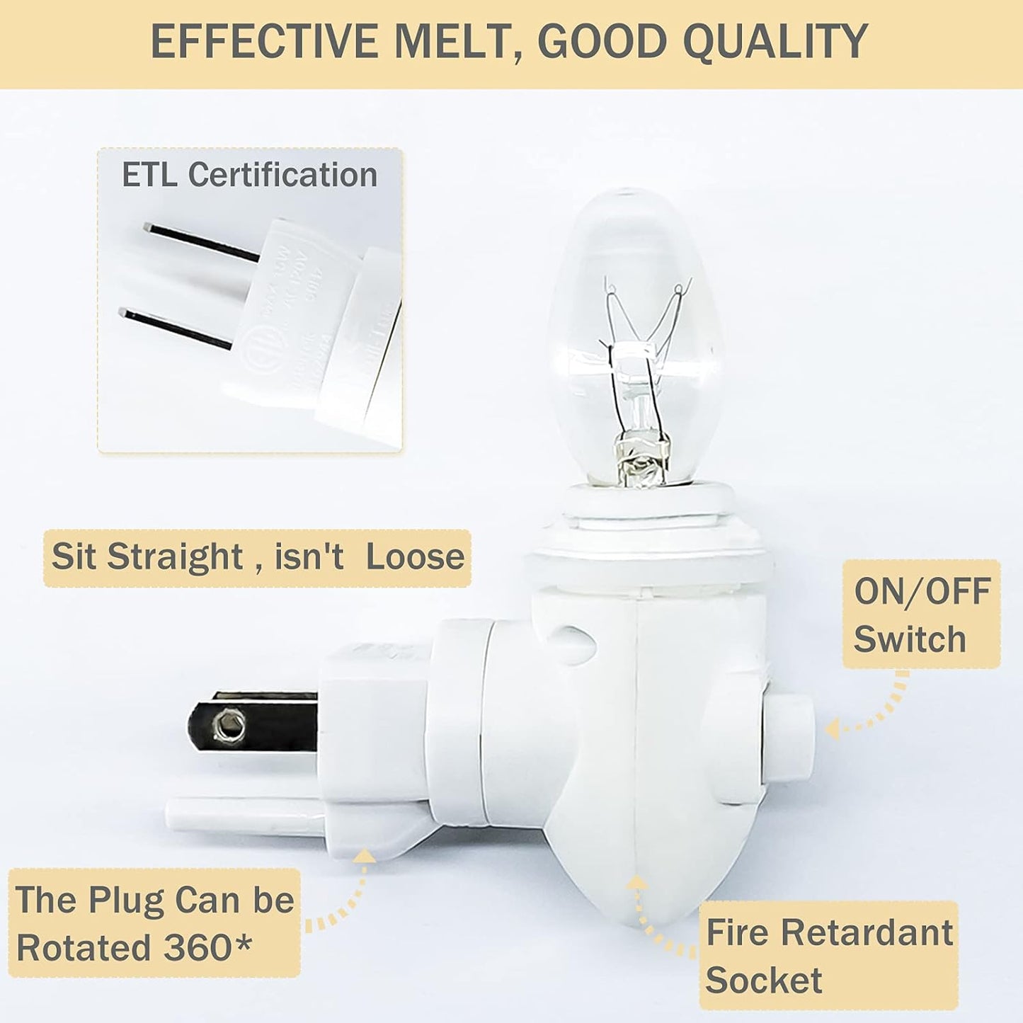 Wax Melt Warmer Plug in Wall,Art Glass Pluggable Fragrance Wax Melter Warmer, Home Fragrance Scented Wax Melter, Night Light Decorative Wax Warmer for Scented Wax to Freshen Rooms Office