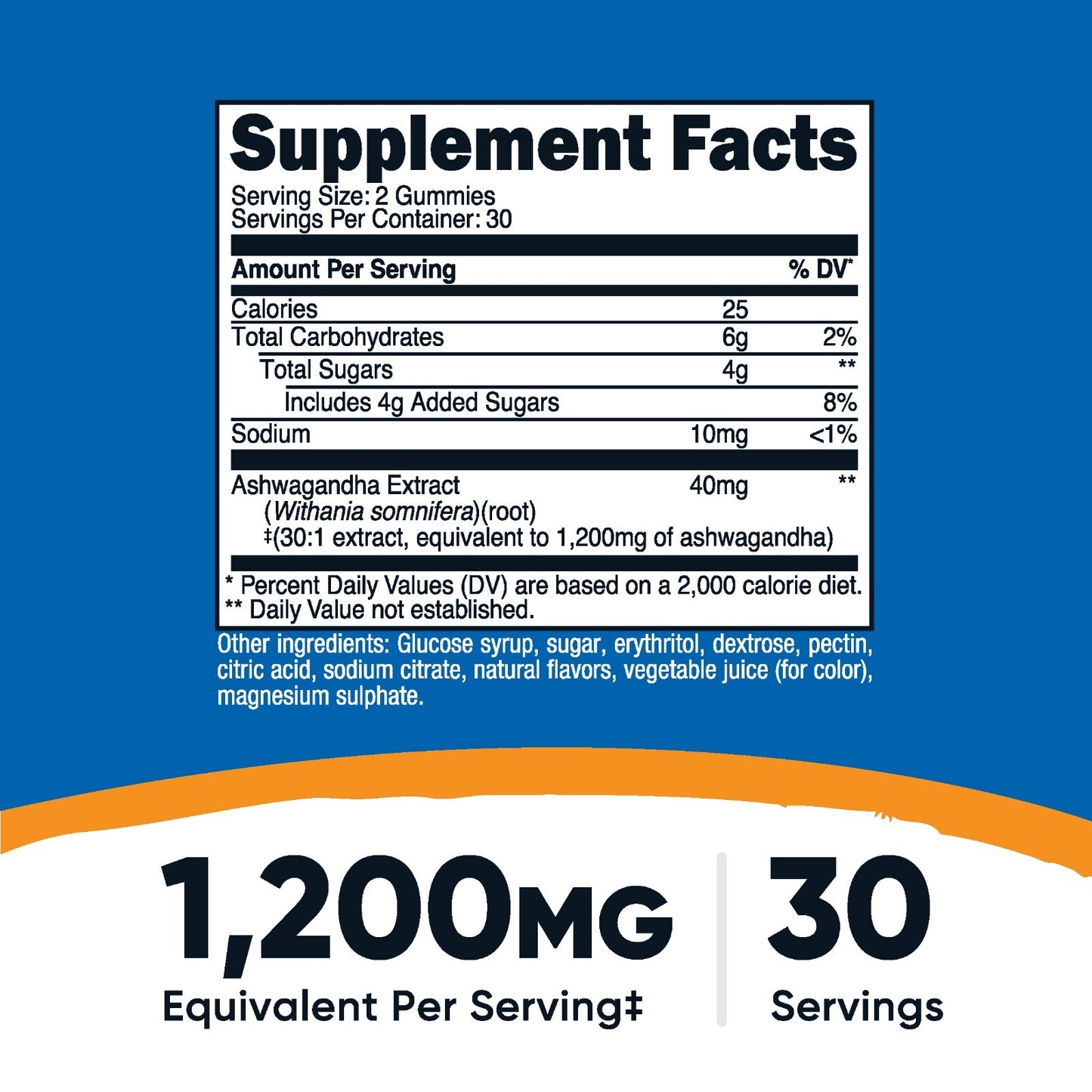 Nutricost Ashwagandha Gummies 1200Mg Equivalent (Mixed Berry Flavor) 30 Servings