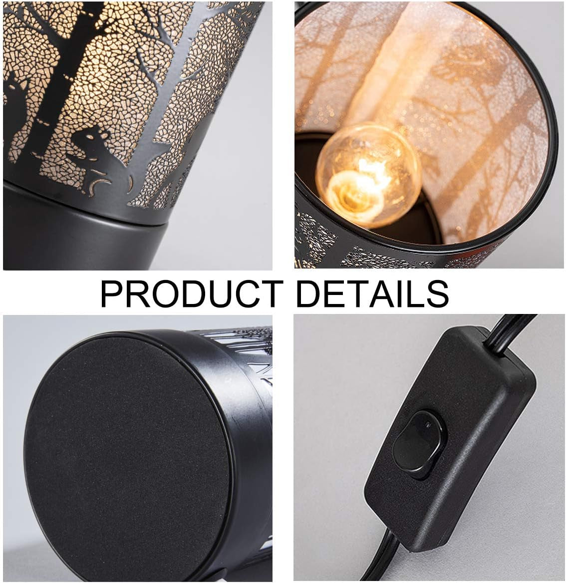Fragrance Wax Melts Warmer Electric Candle Essential Oil Burner with 2 Pcs 25W Bulbs,Hollowed-Out Electric Wax Warmer Night Lamp for Home Office Decor & Gifts
