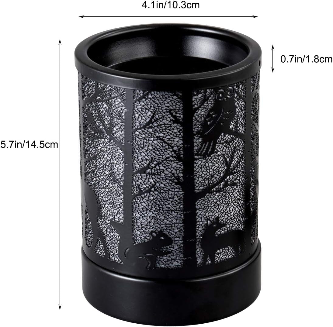 Fragrance Wax Melts Warmer Electric Candle Essential Oil Burner with 2 Pcs 25W Bulbs,Hollowed-Out Electric Wax Warmer Night Lamp for Home Office Decor & Gifts