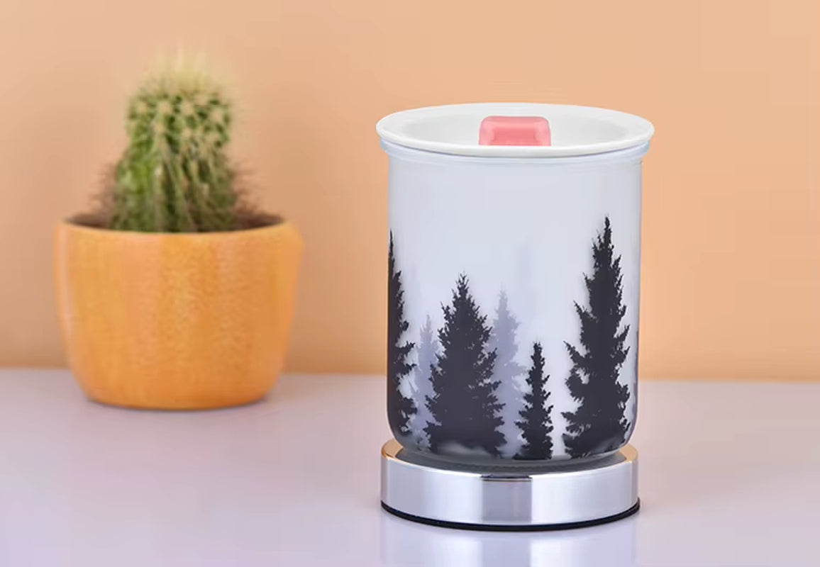 Glass Electric Oil Burner Wax Melt Burner 3D Sunset Aroma Lamp Melter Fragrance Burner Warmer Romantic Atmosphere