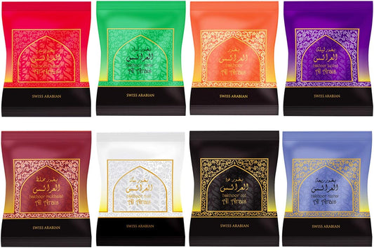 Bakhoor Pack Collection (8 X 40G Packs Bundle) | Home Use with Electric or Charcoal Burner (Mabkhara)| Traditional & Long Lasting Middle East Quality Resin Incense | by  Oudh Perfume