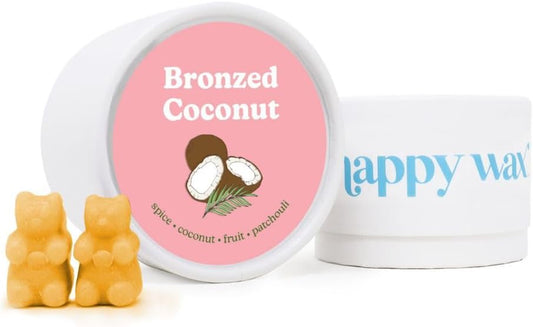 Bronzed Coconut Bear Wax Melts - Infused W/Essential Oils - Non Toxic. Summer Scented Soy Wax Melts for Warmers (4 Oz Tin)