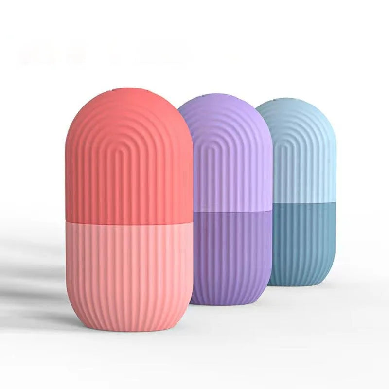Ice Face Roller Ice Cube Beauty Massage Silicone Ice Mold for Eye Puffiness Ice Facial Roller Shrink Pores