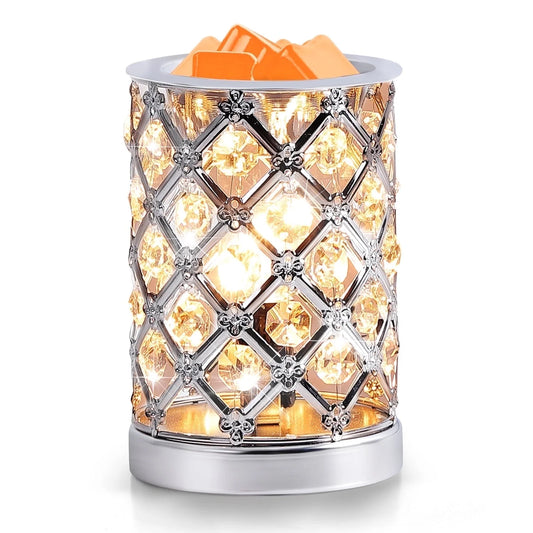Crystal Wax Melt Warmer,  Electric Wax Warmer for Scented Wax, Oil Burner Wax Melt Night Light for Gift, Home, Spa, Office