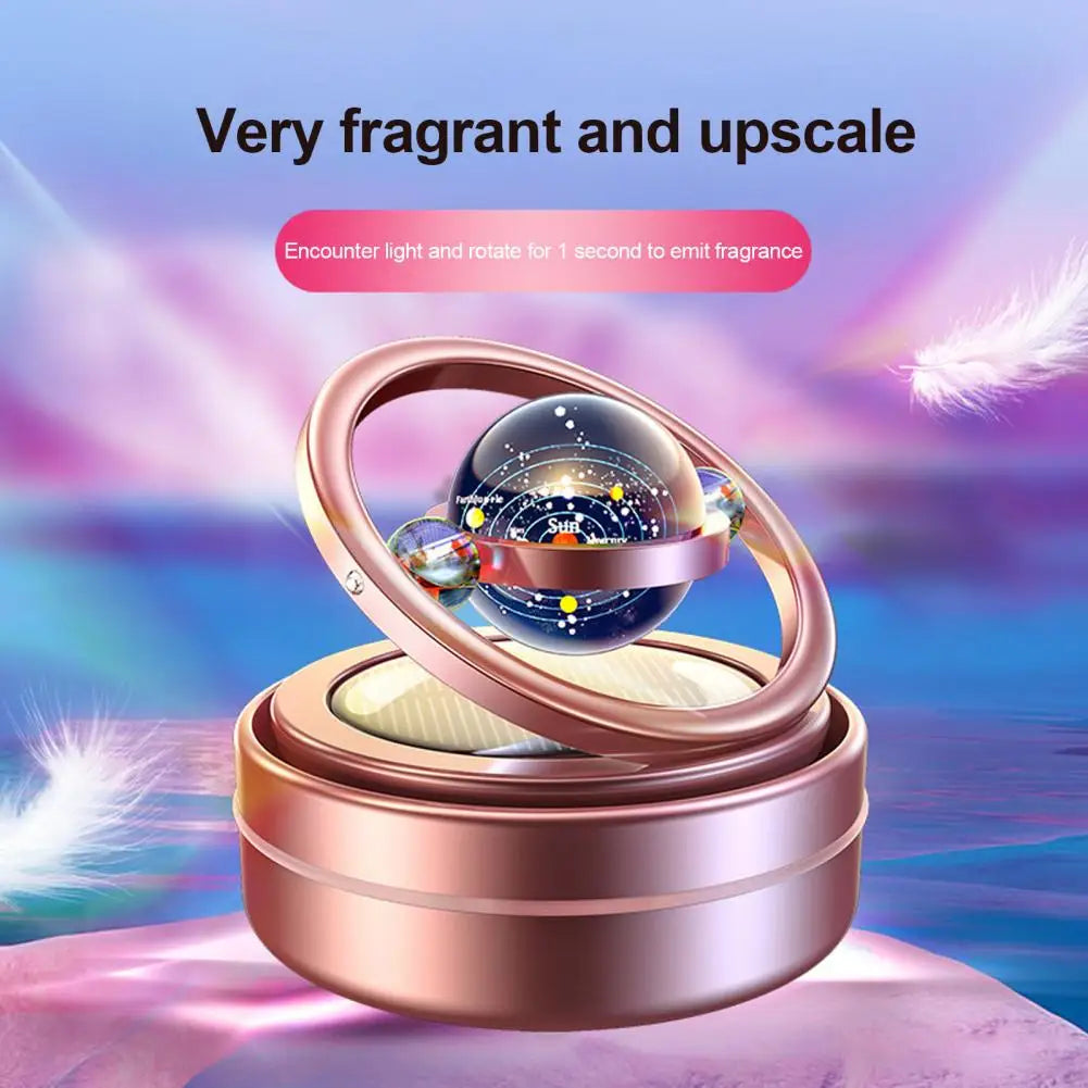 Portable Kinetic Molecular Heater Double Ring Auto Rotating Solar Heater Car Oil Diffuser Living Room Bathroom Car Air Freshener