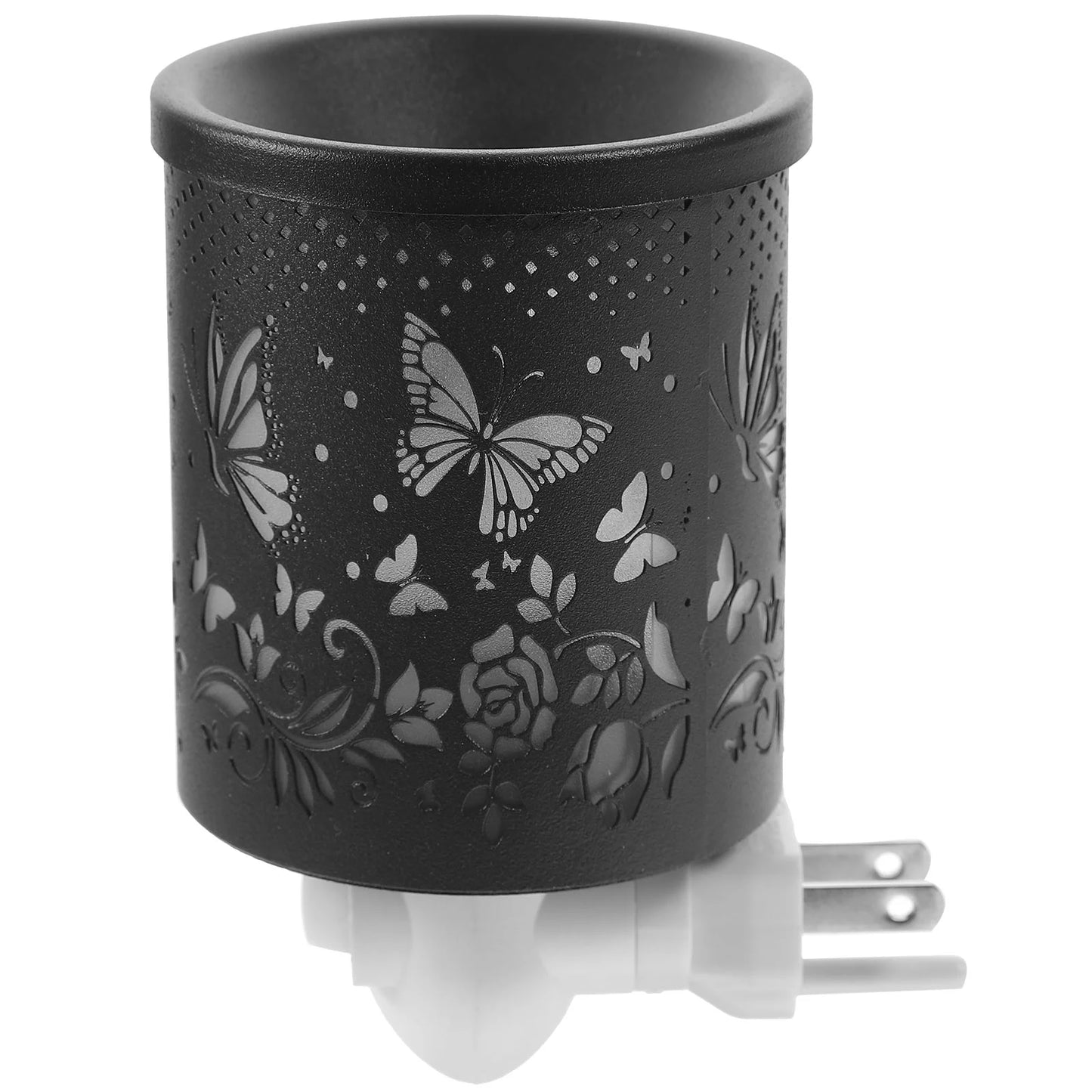 1PC Electric Wax Melt Warmer Wrought Iron Aromatherapy Night Light Plug in Fragrance Oil Burner Home Office Bedroom Decor