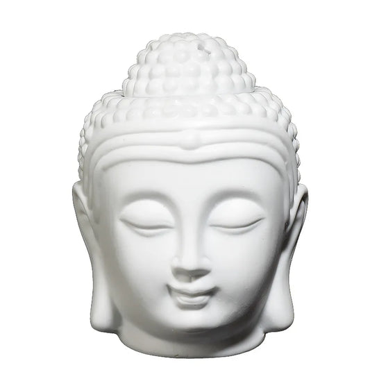Zen Yoga Set Ceramic Aromatherapy Oil Burner Buddha Head Aroma Essential Oil Diffuser Indian Incense Buddha Tibetan Incense Base