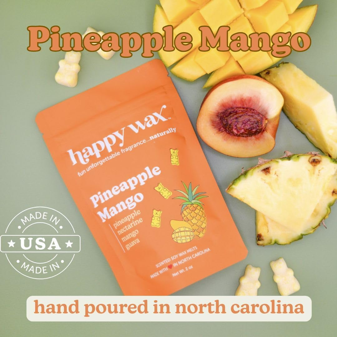 Beach Mix Premium Scented Natural, Non Toxic Soy Wax Melts – 6 Total Oz. of Scented Wax Melts. Includes: Pina Colada, Coastal Tide, and Pineapple Mango