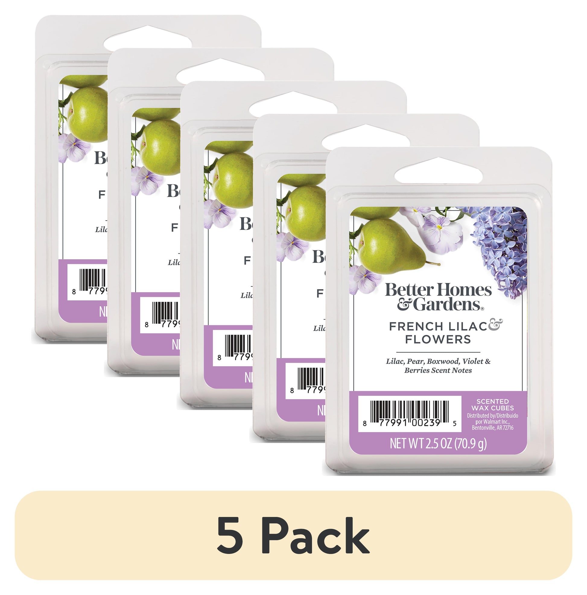 (5 Pack) French Lilac Flowers Scented Wax Melts, , 2.5 Oz (1-Pack)