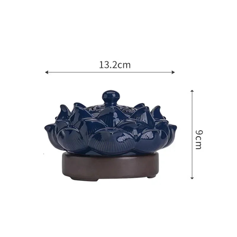 Lotus-Plug-In Electric Essential Oil Lamp, Ceramic Temperature, OUDH Incense Burner, Timing, EU, AU, UK Adapter, 220V