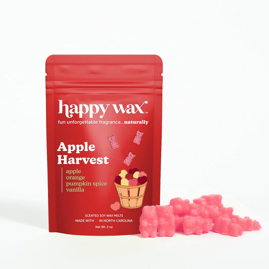 Apple Harvest Scented Bear Wax Melts - Natural Strong Fall Scented Wax Melts Infused W/Essential Oils - Non Toxic Wax Melt. Scented Soy Wax Melts for Warmers (8 Oz Pouch)