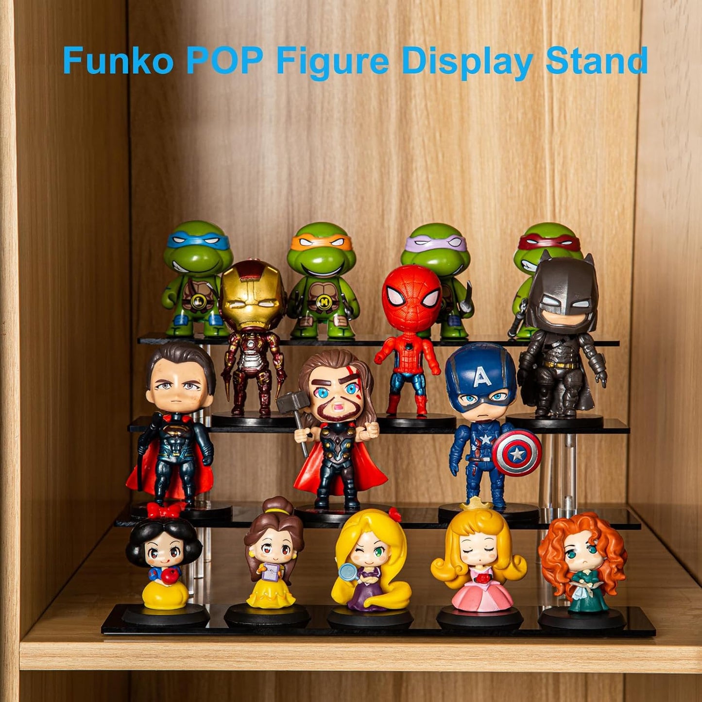 4 Tier Perfume Organizer Stand, Acrylic Risers Display Stands, Display Risers, Perfume Shelf Dessert Display for Party, Figure Stand Funko POP Shelves, Black Cupcake Stand Holder