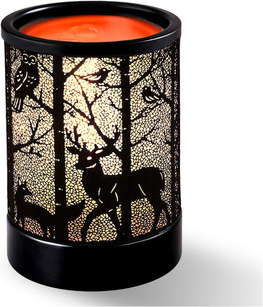 Fragrance Wax Melts Warmer Electric Candle Essential Oil Burner with 2 Pcs 25W Bulbs,Hollowed-Out Electric Wax Warmer Night Lamp for Home Office Decor & Gifts