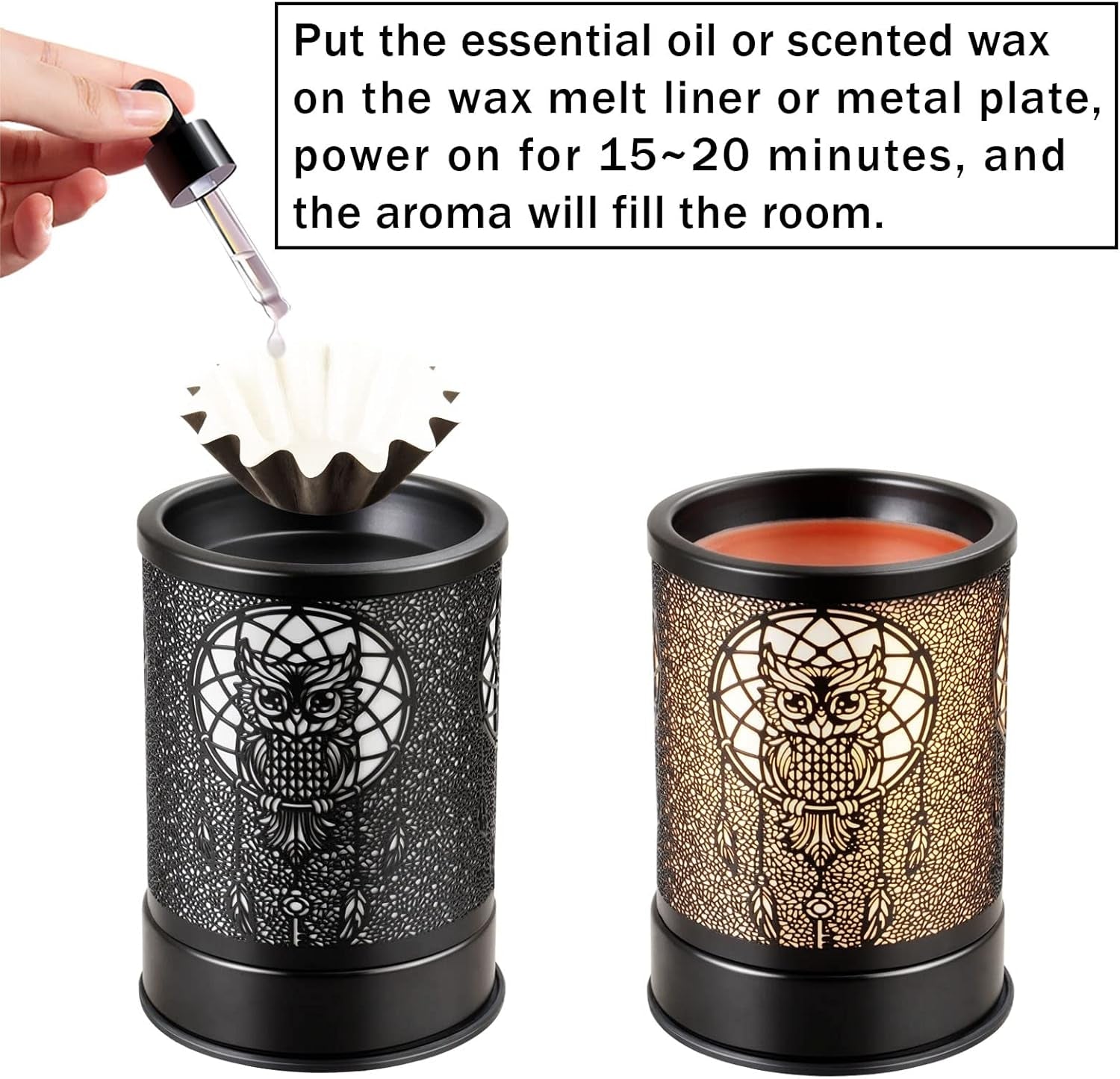Wax-Melt Warmer for Scented Wax-Melter Candle-Burner - Electric Wax Heater Fragrance Essential Oil Burner for Spa Yoga Gym Office Home Decor