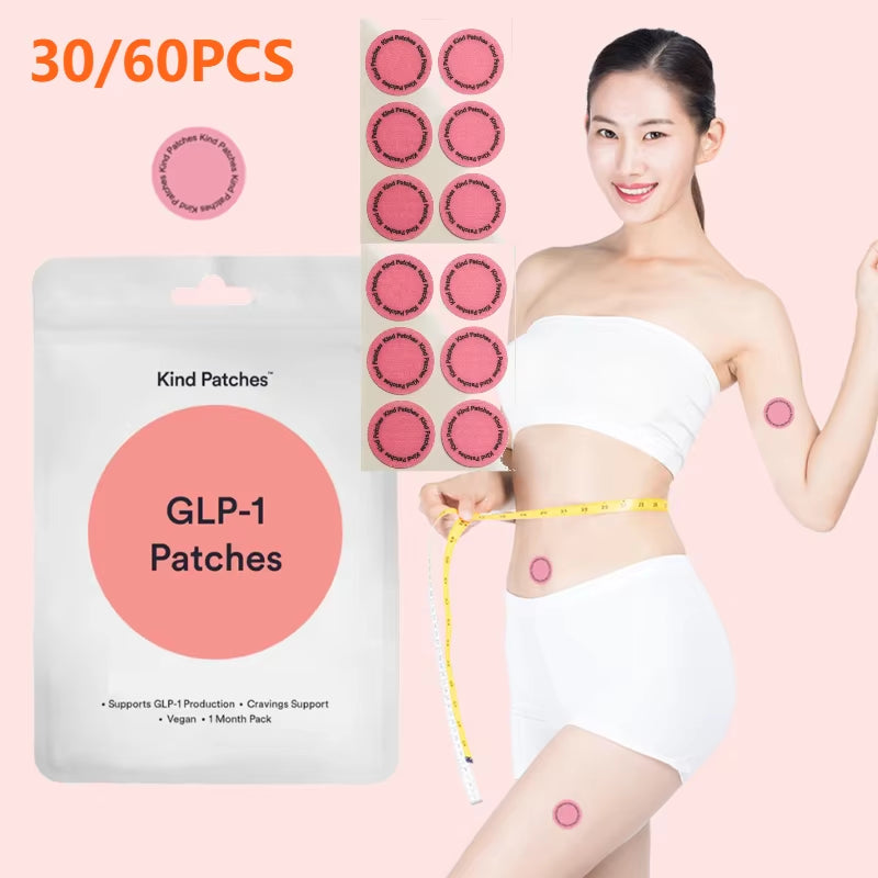 30/60PCS Hot Assistive Care Patch Burns Gently and Has a Long-Lasting Slimming Effect Making Beauty Health Tools GLP-1 Patches