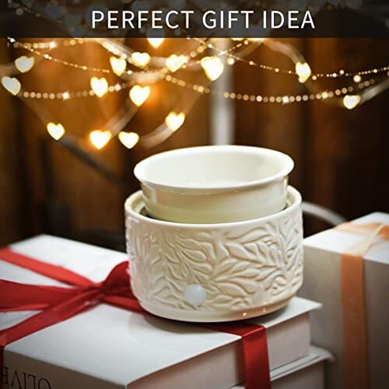 Elusiaka Wax Melt Burner Ceramic 3-In-1 Oil Burner Electric Wax Melter Fragrance